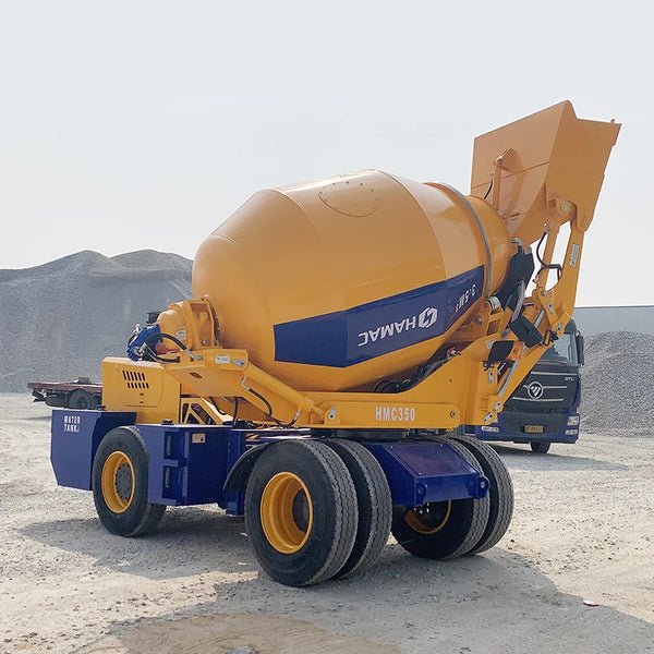 Mobile Wholesale Flat Mouth 2.6m3  3m3 4m3 6 Cubic Meters 500L Portable Self Loading Mixer Mixing Concrete Truck