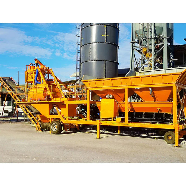 50m3/h 30m3 60m3 China Mini Mobile Portable Compact Concrete Cement Ready Dry Wet Mixing Batching Plant with Pump Price