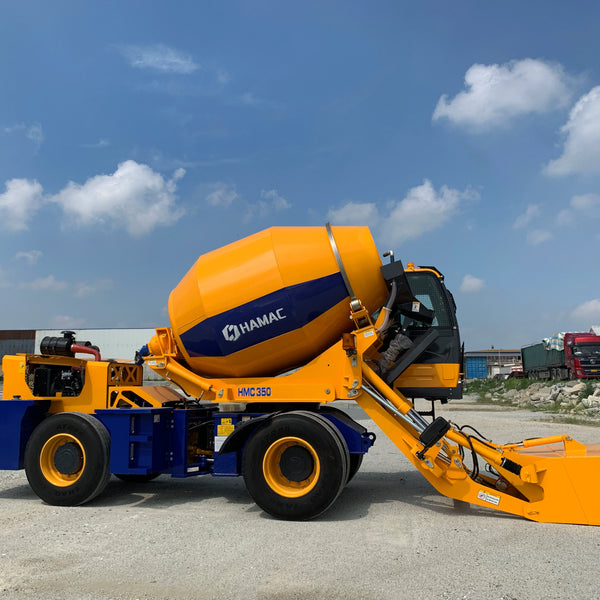 HAMAC Most Popular 3.5cbm Self Loading Mobile Concrete Mixer Pump Self Loading Cement Concrete Mixer Truck Engine 2m3