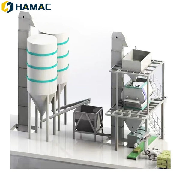 High Quality CE ISO Automatic Dry Mortar Mixing Machine Ceramic Tile Adhesive Dry Mortar Production Line