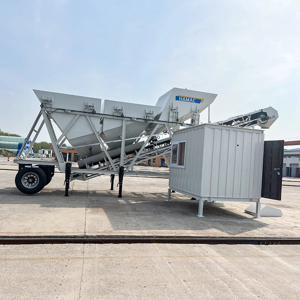 Small Mobile Mixed Sand Stone Cement Aggregate Bathing Concrete Dry Mixing Batching Plant