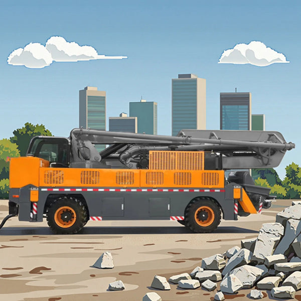 Concrete Mixer Pump Truck with Crawler Chassis Top Sale Round Container Second Mixing and Pumping Integrated Truck