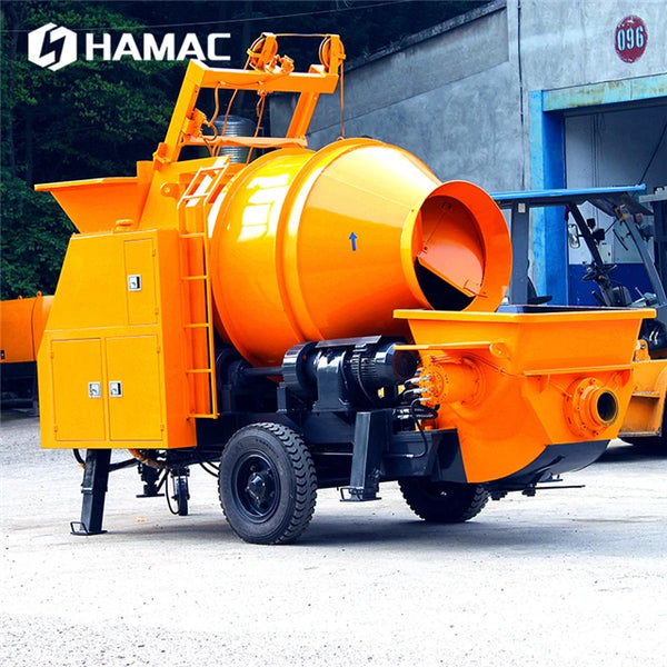 HAMAC Small Portable Mobile Concrete Pumps on Trailer Concrete Mixing and Pumps Machine Price