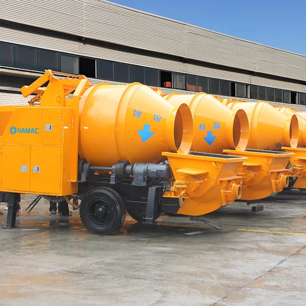 HAMAC High Pressure Concrete Mixer Pump Machine Mini Portable Trailer Concrete Cement Hydraulic Pumps for Concrete Mixer