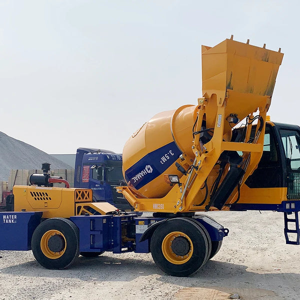 High Quality HAMAC 4cbm Mobile Portable Self Loading Concrete Mixer Truck Self-loading Concrete Mixer Vehicle for Sale