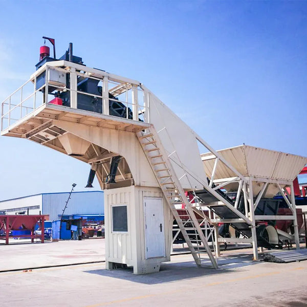 HAMAC YHZS50 factory price ready concrete mix 10 to 50 m3/h capacity foundation free mini mobile concrete batch plant