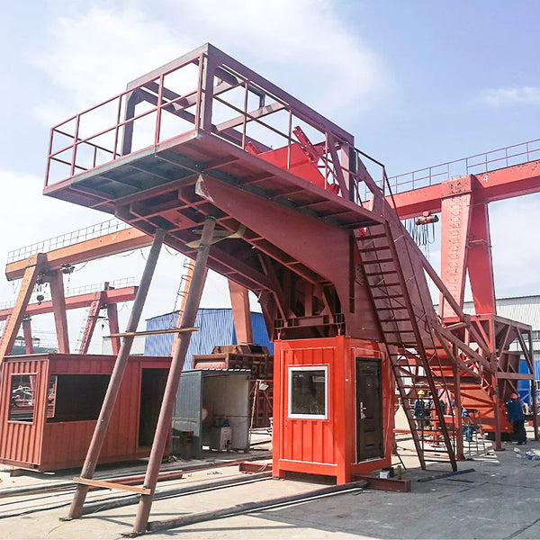 CE ISO 50 M3/h Mobile Portable Ready Mix Concrete Batching Plant