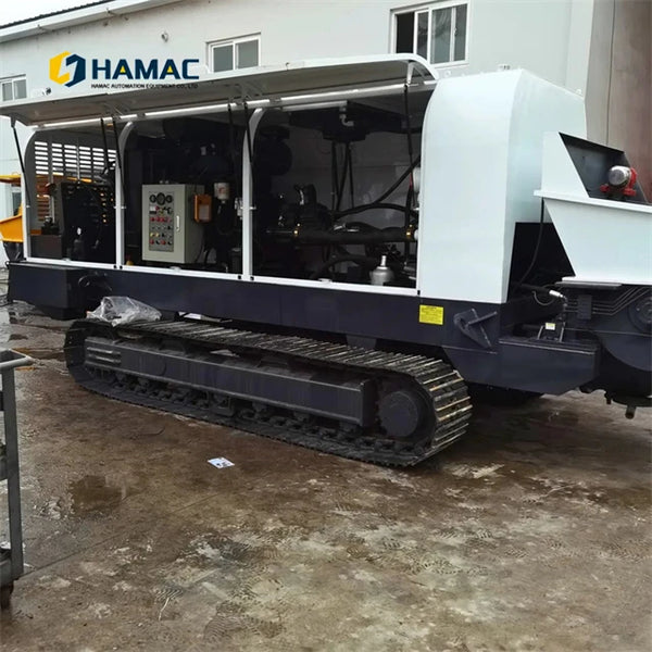 HAMAC Construction Small Concrete Machine Strong Mobility High Efficiency Mighty Crawler Trailer Concrete Pump for Sale