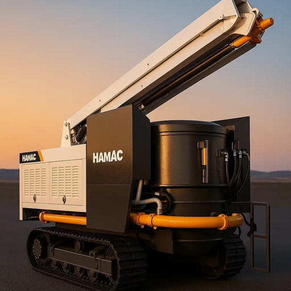 HAMAC Mobile Mixing Concrete Pump and Mixer Crawler Cement Mixer Truck Crawler Concrete Pump