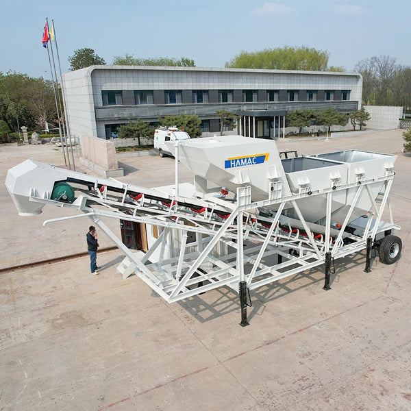 HAMAC Brand China Cheaper Price Mobile Dry Mix Concrete Batch Plant