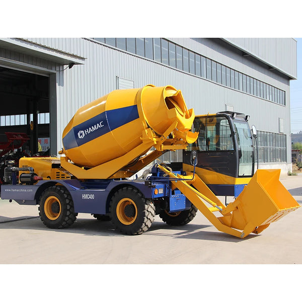 HAMAC 1.8 Self Loading Concrete Mixer Truck Electric Automatic Self Loading Concrete Cement Mixer with Pump