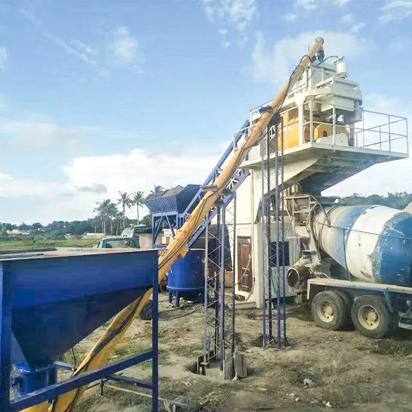 HAMAC Brand 10 to 35m3/h Mini Mixing Ready Mix Batch Machine Cost Mobile Concrete Batching Plant