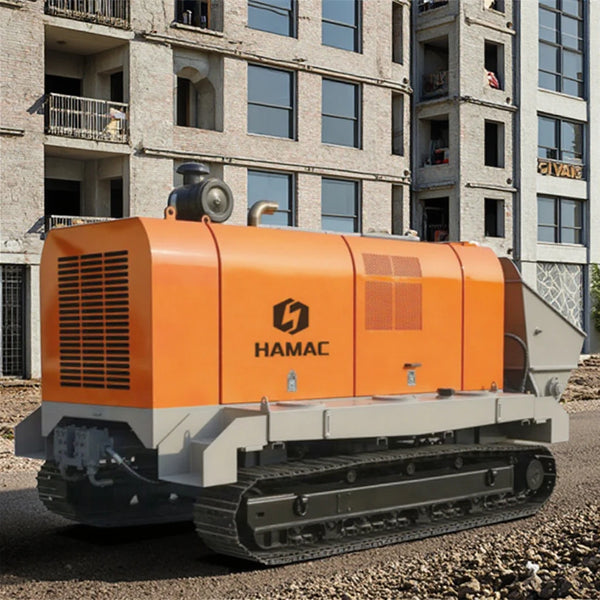 Construction Machine Concrete Pump Cement Boom Pump Crawler Trailer Type Diesel Engine Machine for Sale