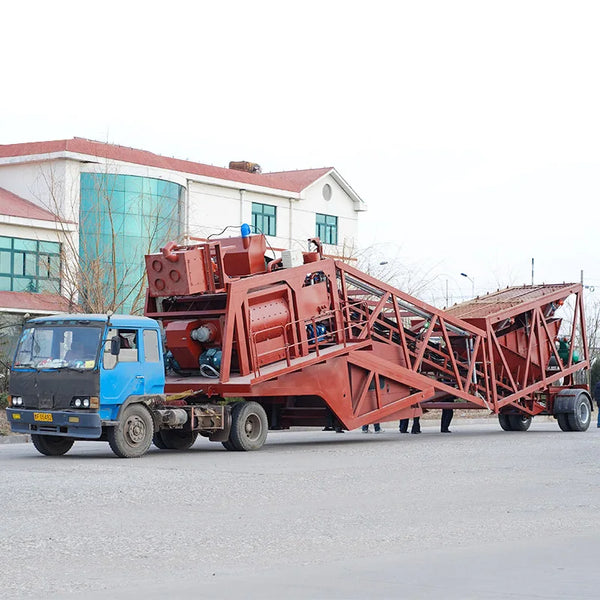 HAMAC YHZS50 mobile concrete plant price manufacturer with planetary concrete mixer