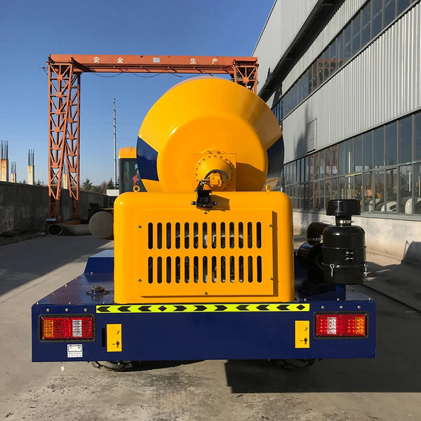 HAMAC 3 Wheel Hydraulic Self Loading Dumper 3 M3 Mobile Concrete Mixer with Self Loading Self Loading Concrete Mixer Truck Pump