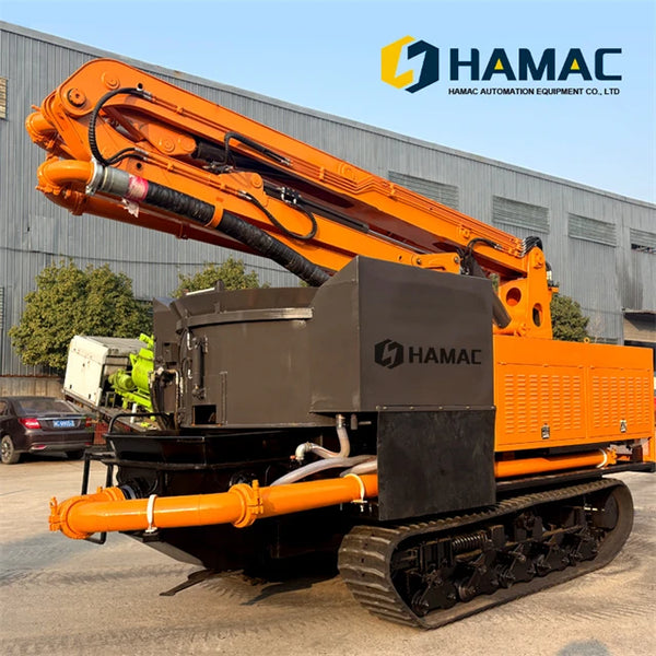 Hot Selling Concrete Mixer Pump Truck with Crawler Chassis Concrete Pumping Mixing Boom Concrete Pump Truck Machine for Sale
