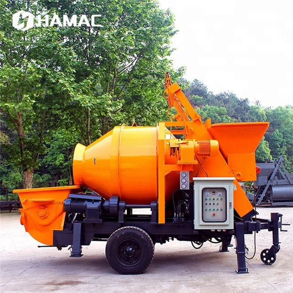 Mini Mobile Portable Concrete Cement Mixer with Pump Trailers Mounted for Sale