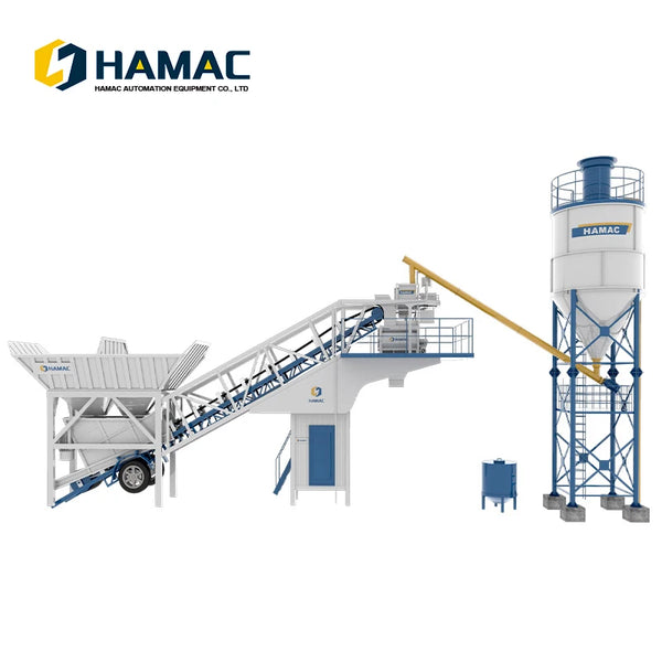 Factory Price Fully Automatic Portable Yhzs50 Mobile Concrete Batching Plant Concrete Mixing Plant 50m3/h Concrete Plant Price