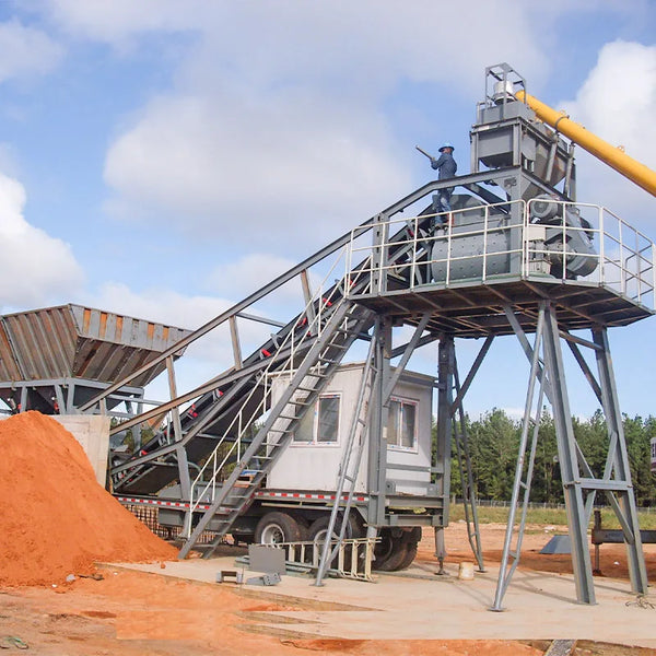 HAMAC 10m3 Per Hour Low Cost Mini Mobile Concrete Batching Plant Small Concrete Mixing Plant