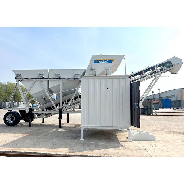 HAMAC Brand High Quality Construction Equipment Precast Mobile Dry Ready Mix Concrete Batching Plant