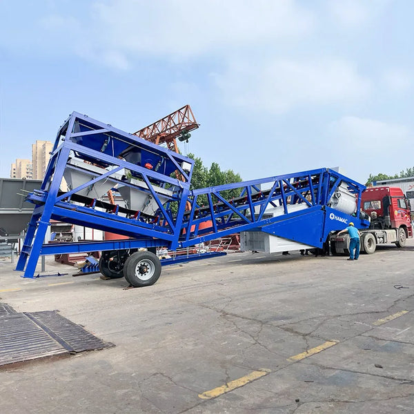 HAMAC YHZS50 20m3/h Mobile Concrete Batching Mixing Plant for Sale