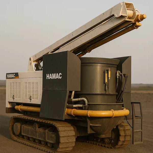HAMAC  Crawler Self Loading Truck Concrete Pump Mixer for Building Construction Concrete Boom Pump