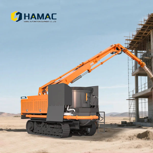 HAMAC Concrete Mixer Pump with Mobile Concrete Mixer Truck Concrete Mixer Pump Truck with Crawler Chassis for Sale