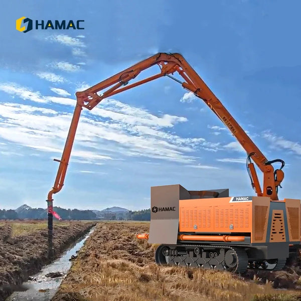 Diesel Mobile Concrete Mixer Pump Machine Crawler Chassis Concrete Pump With Mixer Trailer Type Concrete Mixer Pump