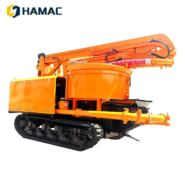 Hydraulic Mini Crawler Self Loading Truck Concrete Pump Mixer for Building Construction Concrete Boom Pump