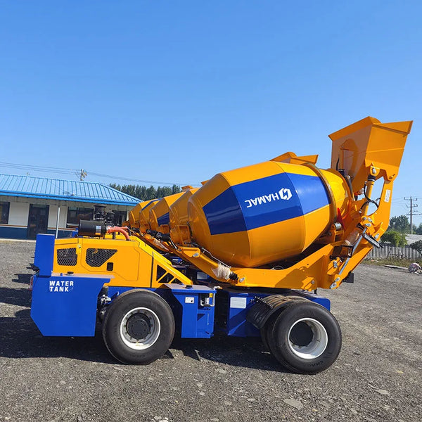 HAMAC Most Popular 3.5cbm Self Loading Concrete Mixer Truck 10hp Mobile Self Load Concrete Mixer Truck for Sale
